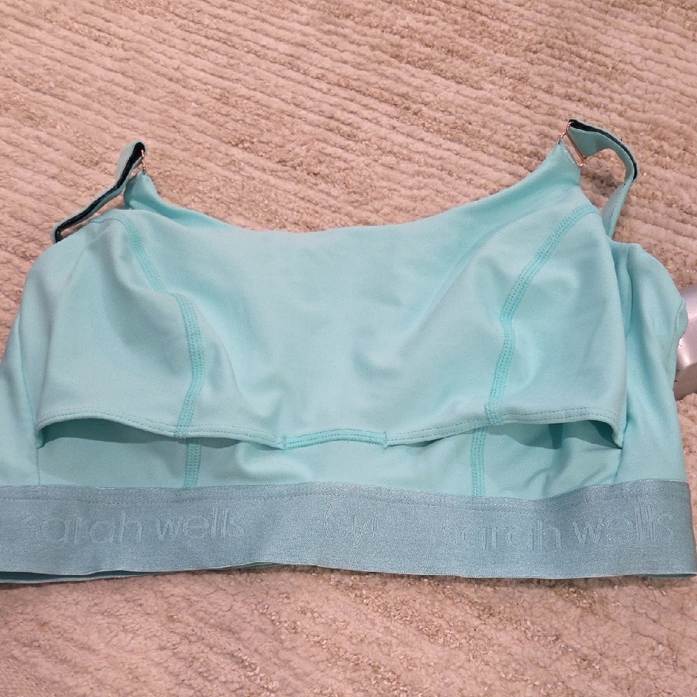 SARAH WELLS Light Blue Sports Pumping Bra